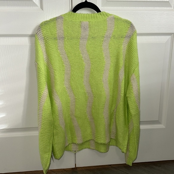 NWT Lumiere green and cream sweater size large - Picture 5 of 5